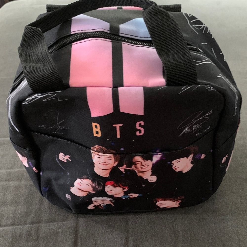 Inspired BTS Black and Pink Cooler Bag